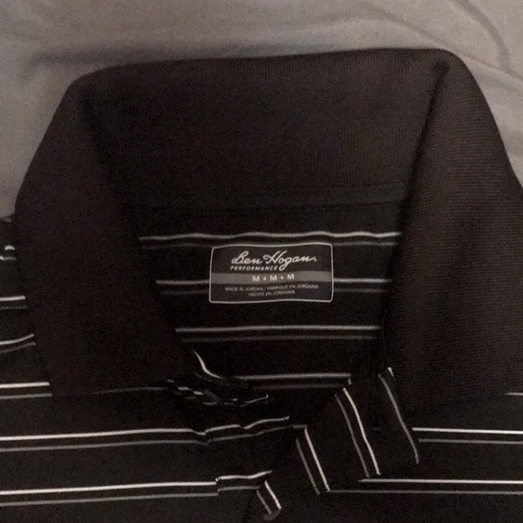 *WORN FEW TIMES* Black and White Stripe Polo - Picture 2 of 2